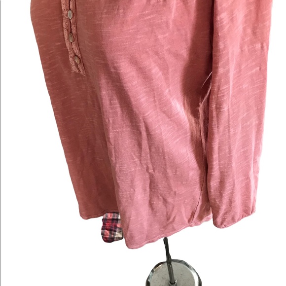 Lucky Brand Top sz S Blush Pink Lace Like Details - Picture 10 of 10